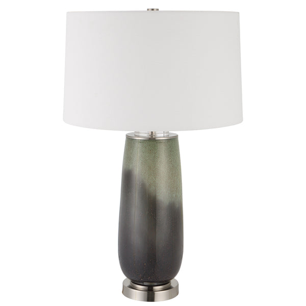 Uttermost Campa Gray-Blue Table Lamp 30143 CRYSTAL,GLASS,IRON,FABRIC