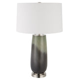 Uttermost Campa Gray-Blue Table Lamp 30143 CRYSTAL,GLASS,IRON,FABRIC