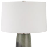 Uttermost Campa Gray-Blue Table Lamp 30143 CRYSTAL,GLASS,IRON,FABRIC