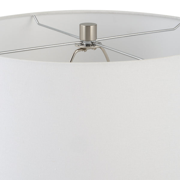 Uttermost Campa Gray-Blue Table Lamp 30143 CRYSTAL,GLASS,IRON,FABRIC