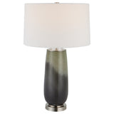 Uttermost Campa Gray-Blue Table Lamp 30143 CRYSTAL,GLASS,IRON,FABRIC