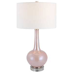 Uttermost Rosa Pink Glass Table Lamp 30144 GLASS,IRON,FABRIC