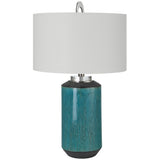 Uttermost Maui Aqua Blue Table Lamp 30151-1 CERAMIC, IRON, FABRIC