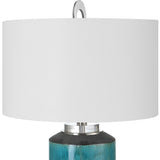 Uttermost Maui Aqua Blue Table Lamp 30151-1 CERAMIC, IRON, FABRIC