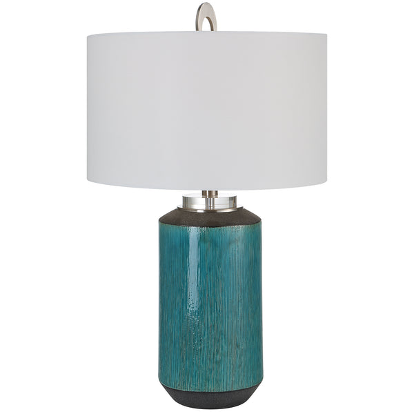 Uttermost Maui Aqua Blue Table Lamp 30151-1 CERAMIC, IRON, FABRIC
