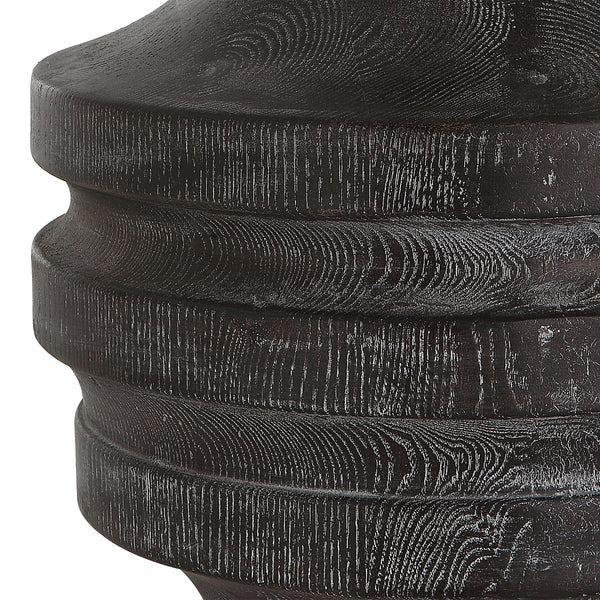 Uttermost Timber Carved Wood Table Lamp 30147-1 Resin,Iron,Fabric