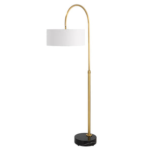 Uttermost Huxford Brass Arch Floor Lamp 30136-1 Iron+Marble+Fabric
