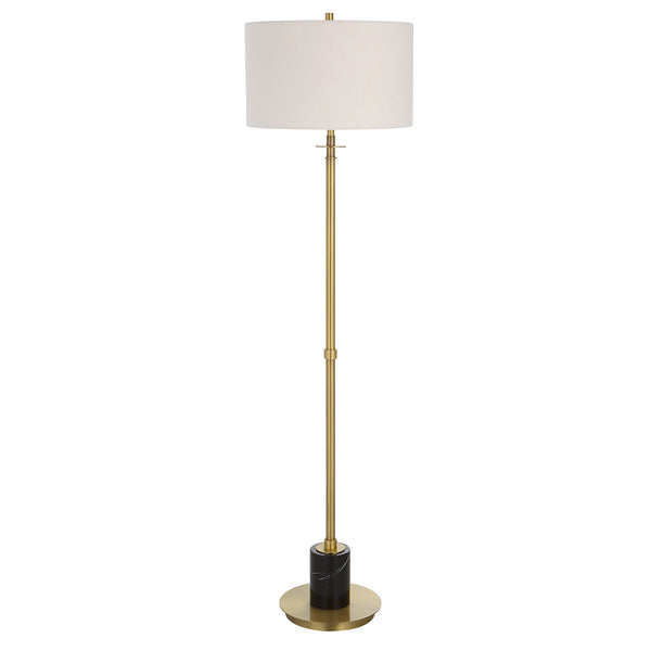 Uttermost Guard Brass Floor Lamp 30137-1 Iron+Marble+Fabric