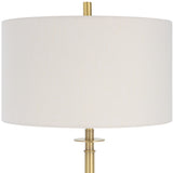 Uttermost Guard Brass Floor Lamp 30137-1 Iron+Marble+Fabric