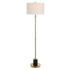 Uttermost Guard Brass Floor Lamp 30137-1 Iron+Marble+Fabric