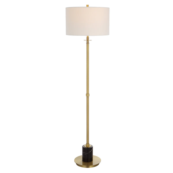 Uttermost Guard Brass Floor Lamp 30137-1 Iron+Marble+Fabric