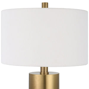 Uttermost Adelia Ivory & Brass Table Lamp 30124-1 Iron+Ceramic+Fabric