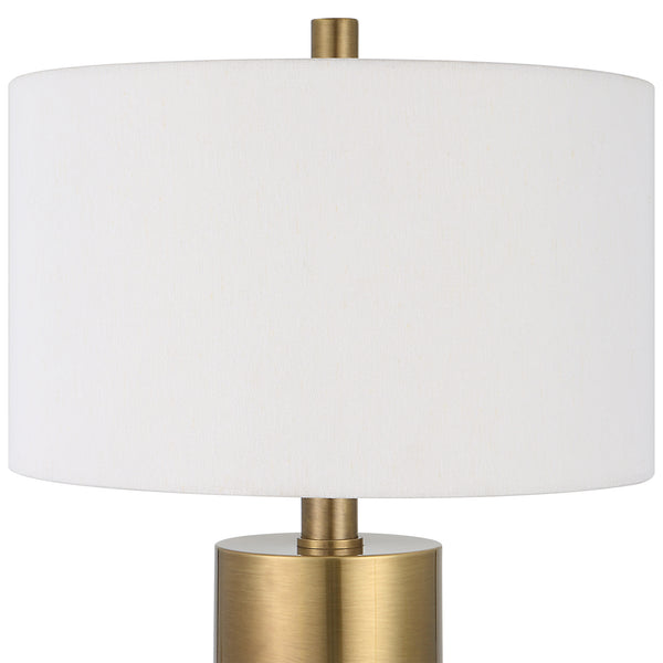 Uttermost Adelia Ivory & Brass Table Lamp 30124-1 Iron+Ceramic+Fabric