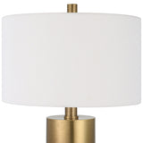 Uttermost Adelia Ivory & Brass Table Lamp 30124-1 Iron+Ceramic+Fabric