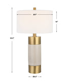 Uttermost Adelia Ivory & Brass Table Lamp 30124-1 Iron+Ceramic+Fabric