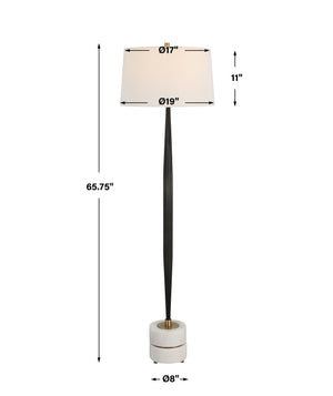 Uttermost Miraz Iron Floor Lamp 30123 Iron+Marble+Fabric