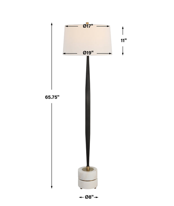 Uttermost Miraz Iron Floor Lamp 30123 Iron+Marble+Fabric