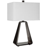 Uttermost Halo Modern Open Table Lamp 30140-1 STEEL,FABRIC