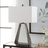 Uttermost Halo Modern Open Table Lamp 30140-1 STEEL,FABRIC