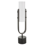 Uttermost Runway Industrial Accent Lamp 30141-1 STEEL,MARBLE,ACRYLIC