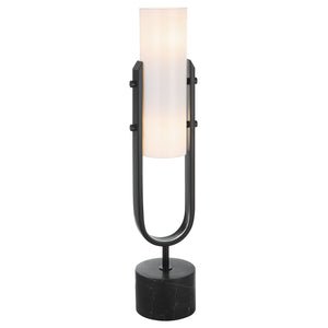 Uttermost Runway Industrial Accent Lamp 30141-1 STEEL,MARBLE,ACRYLIC