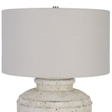 Uttermost Artifact Aged Stone Table Lamp 30162-1 STEEL, CERAMIC, FABRIC