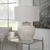 Uttermost Artifact Aged Stone Table Lamp 30162-1 STEEL, CERAMIC, FABRIC