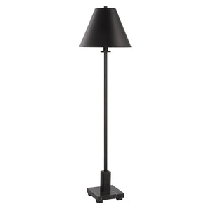 Uttermost Pilot Black Buffet Lamp 30153-1 METAL,MARBLE
