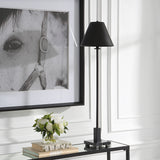 Uttermost Pilot Black Buffet Lamp 30153-1 METAL,MARBLE