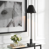 Uttermost Pilot Black Buffet Lamp 30153-1 METAL,MARBLE