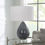 Uttermost Nebula Speckled Glaze Table Lamp 30149-1 Steel&ceramic&crystal