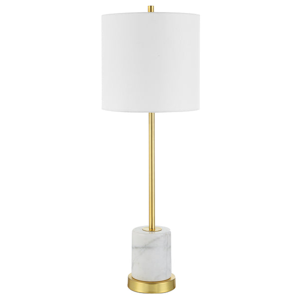 Uttermost Turret Gold Buffet Lamp 30166-1 MARBLE, METAL, FABRIC