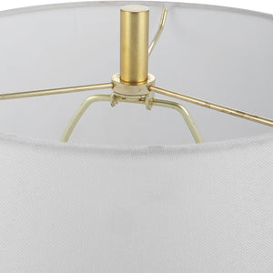 Uttermost Turret Gold Buffet Lamp 30166-1 MARBLE, METAL, FABRIC