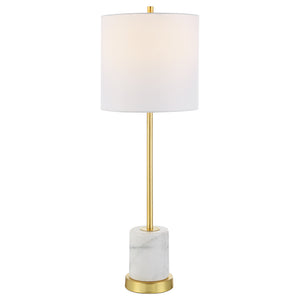 Uttermost Turret Gold Buffet Lamp 30166-1 MARBLE, METAL, FABRIC