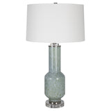 Uttermost Imperia Aqua Gray Table Lamp 30172 CRYSTAL,GLASS,IRON,FABRIC