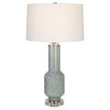 Uttermost Imperia Aqua Gray Table Lamp 30172 CRYSTAL,GLASS,IRON,FABRIC