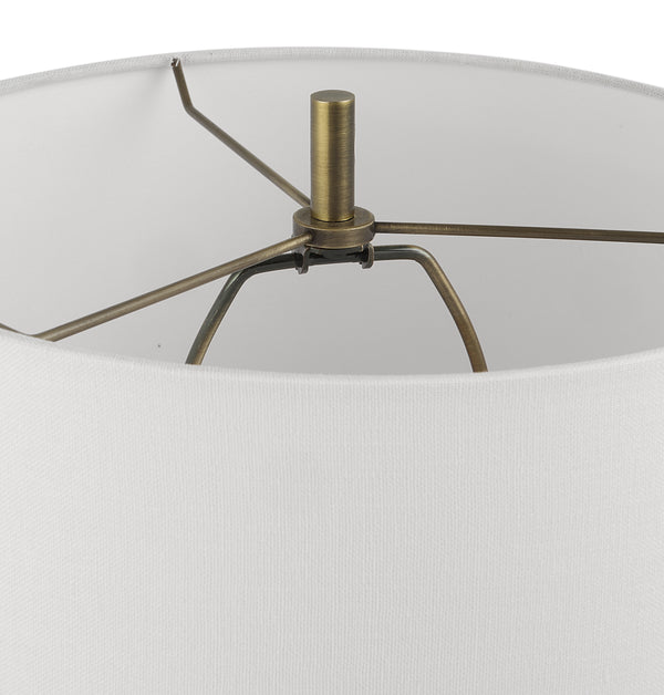 Uttermost Fountain Black Stone Buffet Lamp 30171 FAUX STONE, IRON, FABRIC,CRYSTAL