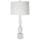 Uttermost Regalia White Marble Table Lamp 30197 MARBLE, IRON, FABRIC