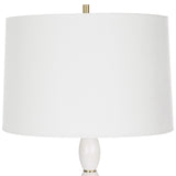 Uttermost Regalia White Marble Table Lamp 30197 MARBLE, IRON, FABRIC