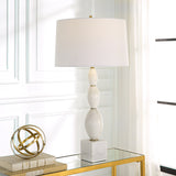 Uttermost Regalia White Marble Table Lamp 30197 MARBLE, IRON, FABRIC