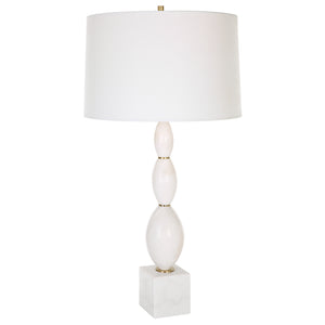 Uttermost Regalia White Marble Table Lamp 30197 MARBLE, IRON, FABRIC