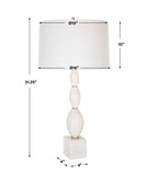 Uttermost Regalia White Marble Table Lamp 30197 MARBLE, IRON, FABRIC