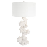 Uttermost Remnant White Marble Table Lamp 30198 MAN-MADE STONE, IRON, FABRIC