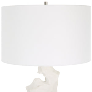 Uttermost Remnant White Marble Table Lamp 30198 MAN-MADE STONE, IRON, FABRIC