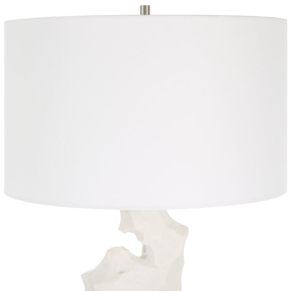 Uttermost Remnant White Marble Table Lamp 30198 MAN-MADE STONE, IRON, FABRIC