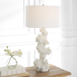 Uttermost Remnant White Marble Table Lamp 30198 MAN-MADE STONE, IRON, FABRIC