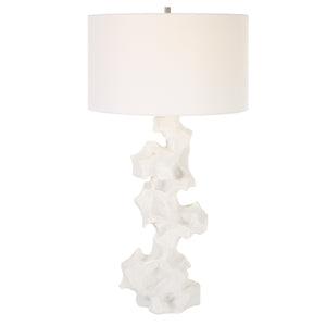 Uttermost Remnant White Marble Table Lamp 30198 MAN-MADE STONE, IRON, FABRIC