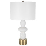 Uttermost Architect White Table Lamp 30185-1 Ceramic,Iron,Fabric