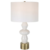 Uttermost Architect White Table Lamp 30185-1 Ceramic,Iron,Fabric