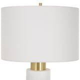 Uttermost Ruse Whitewashed Table Lamp 30190 Resin , Iron , Fabric